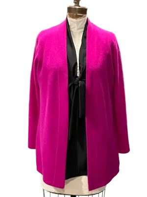 Our classic open cashmere duster *available in black, charcoal, camel and fuchsia