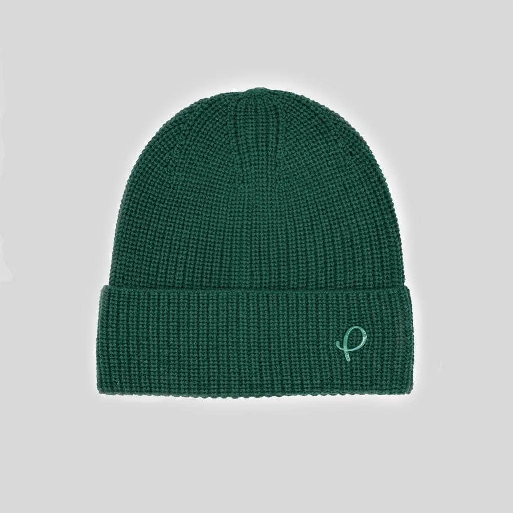 P Logo Beanie Green