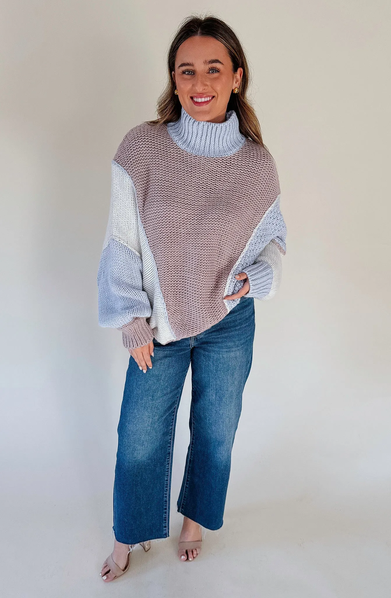 PAIGE COLOR BLOCK SWEATER