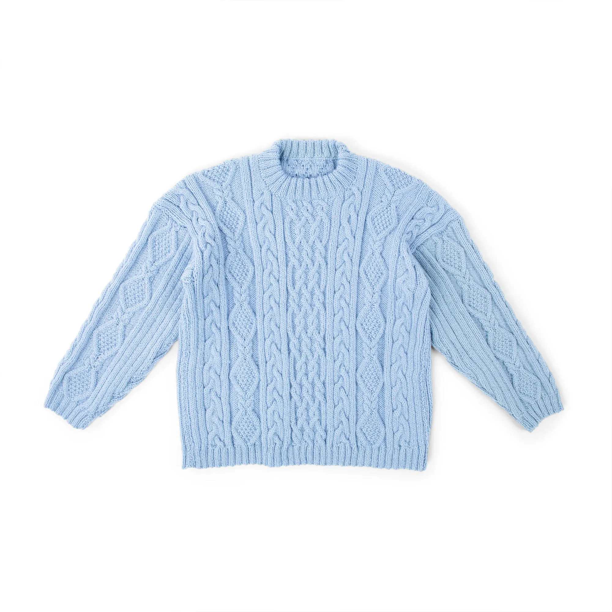 Patons Cable Knit Mock Neck Pullover