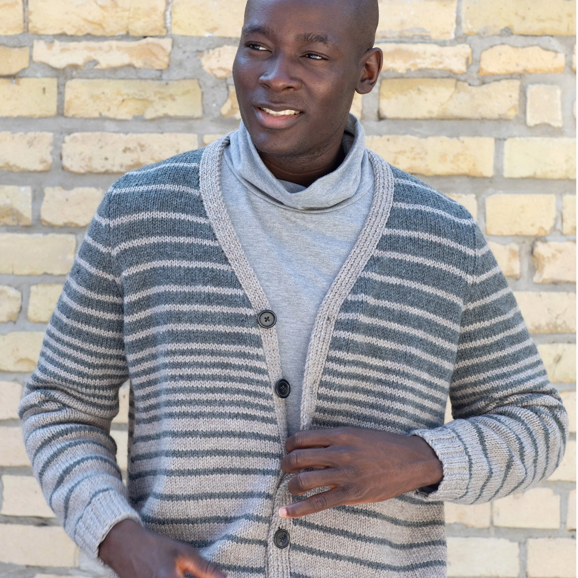 Patons Knit Reverb Stripes Cardigan