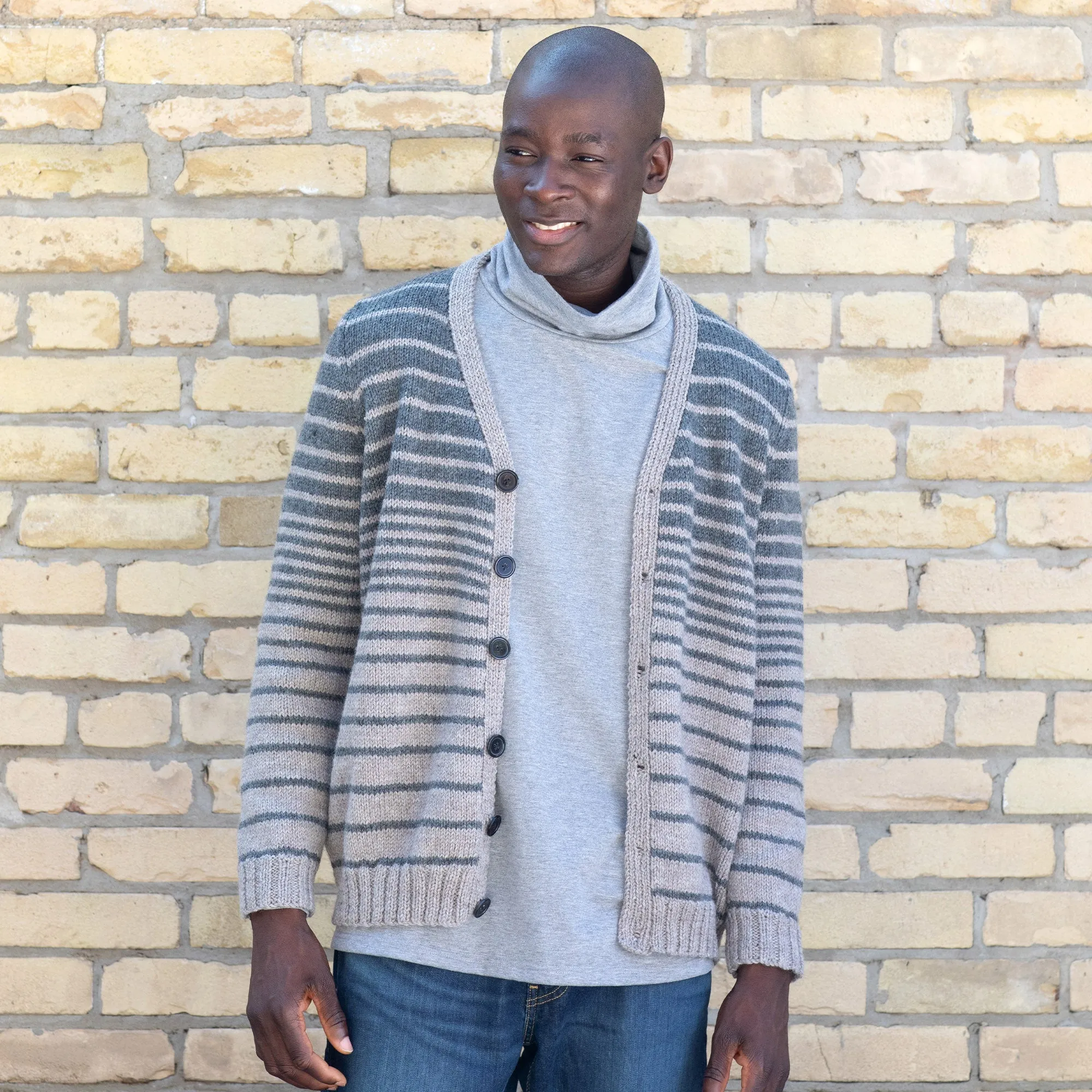 Patons Knit Reverb Stripes Cardigan