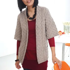 Patons Long Knit Cardigan With Pockets