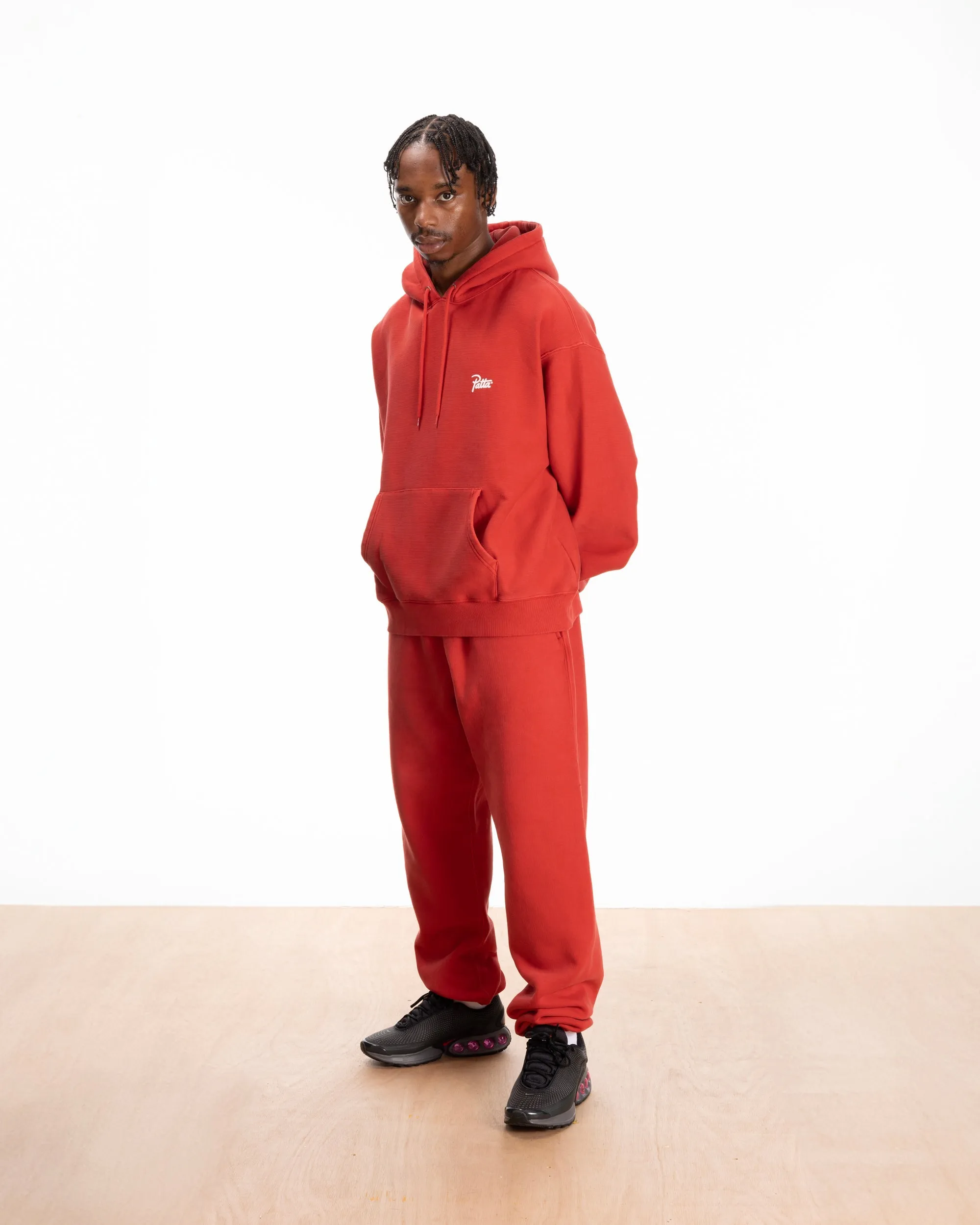 Patta Washed Classic Hooded Sweater (Haute Red)