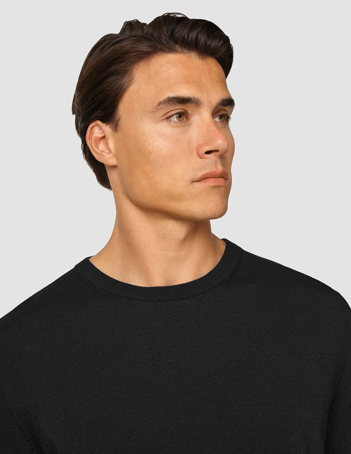 Premium Merino Crewneck Black