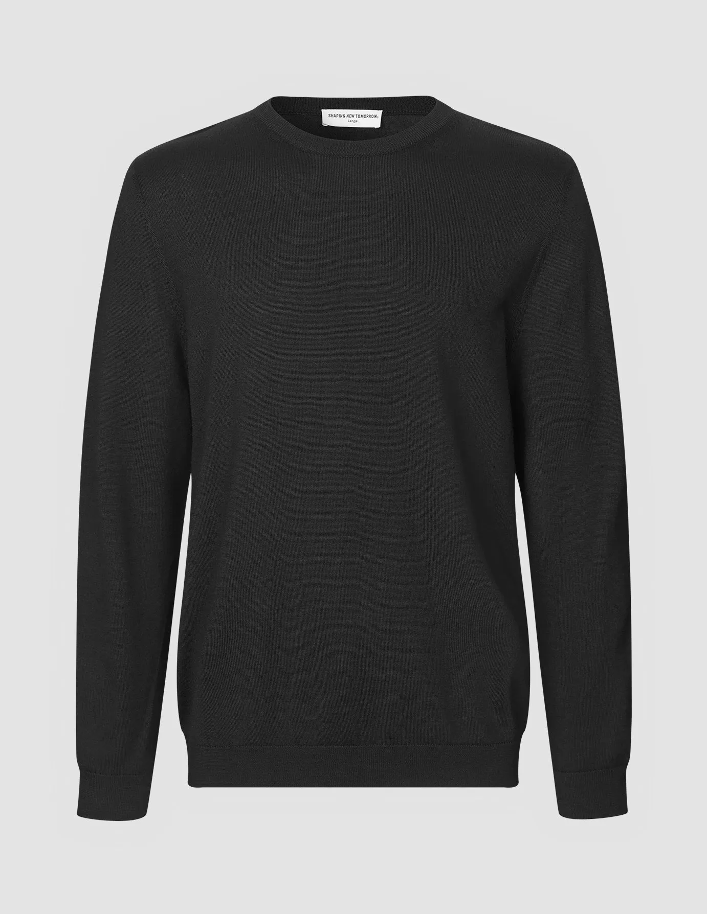 Premium Merino Crewneck Black