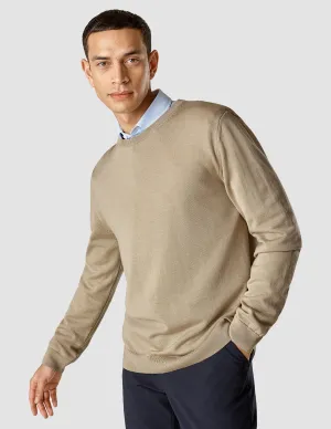 Premium Merino Crewneck Sahara