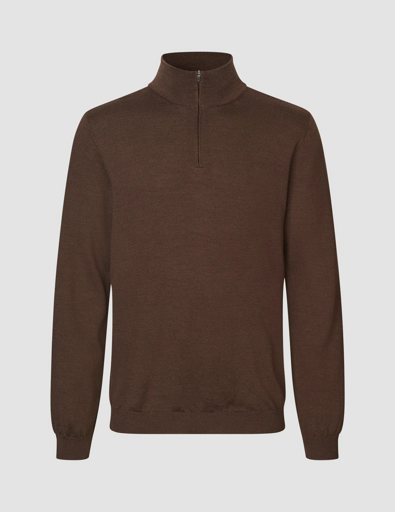 Premium Merino Half Zip Espresso