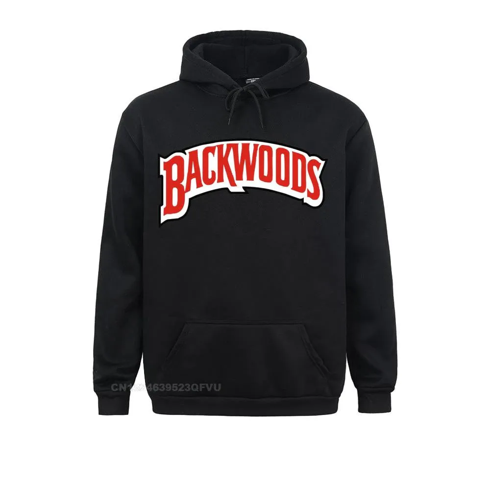 "Backwoods Logo Hoodie: Classic Men's Pullover for a Funny, Oversized, and Kawaii Style"