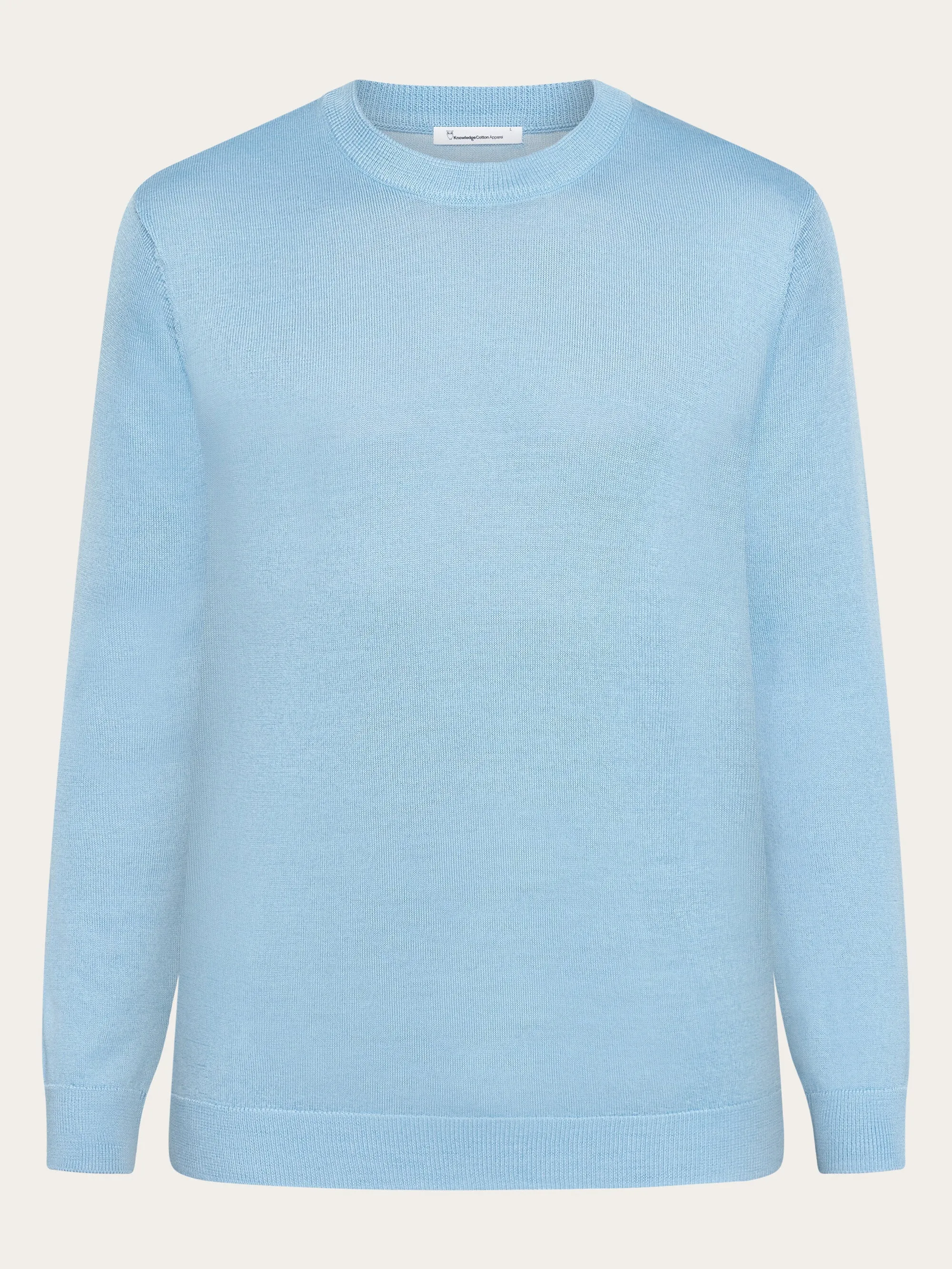 Regular merino knit crew neck - RWS - Glacier Lake