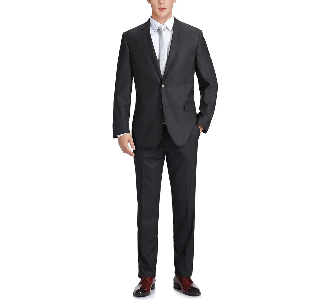 RENOIR 2-Button Classic Fit Notch Lapel Wool Suit 555-3