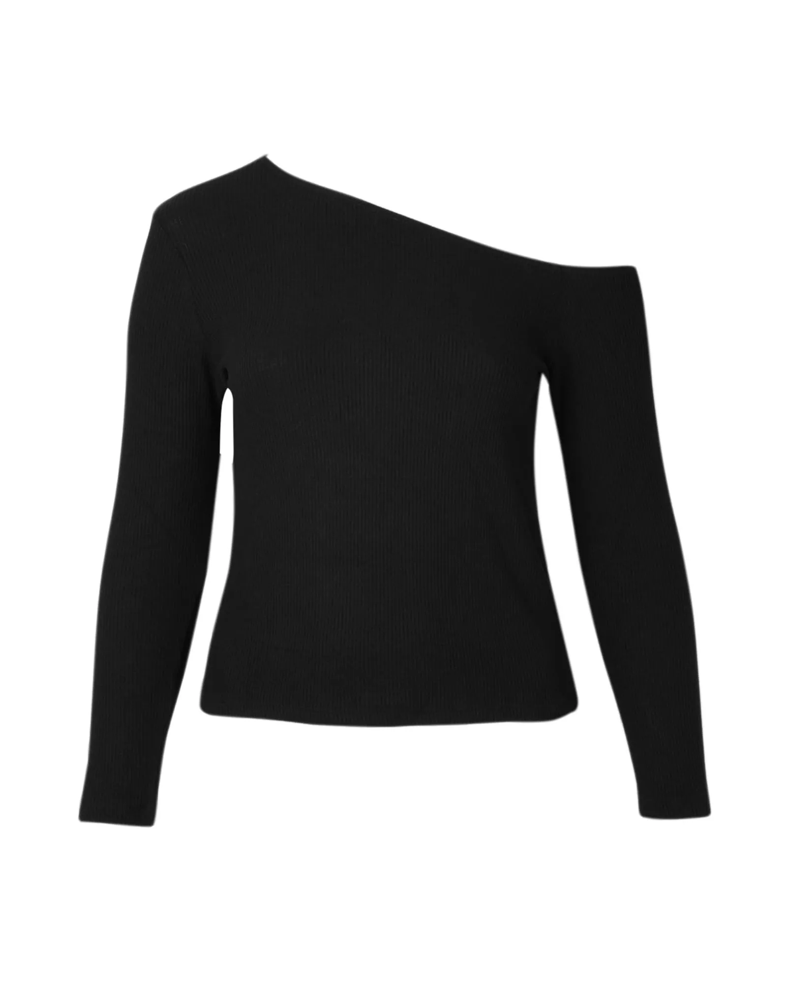 Scene Sweater Rib Top | Black