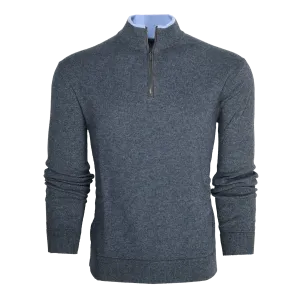 Sebonack Quarter-Zip Sweater (Dark Grey Heather)