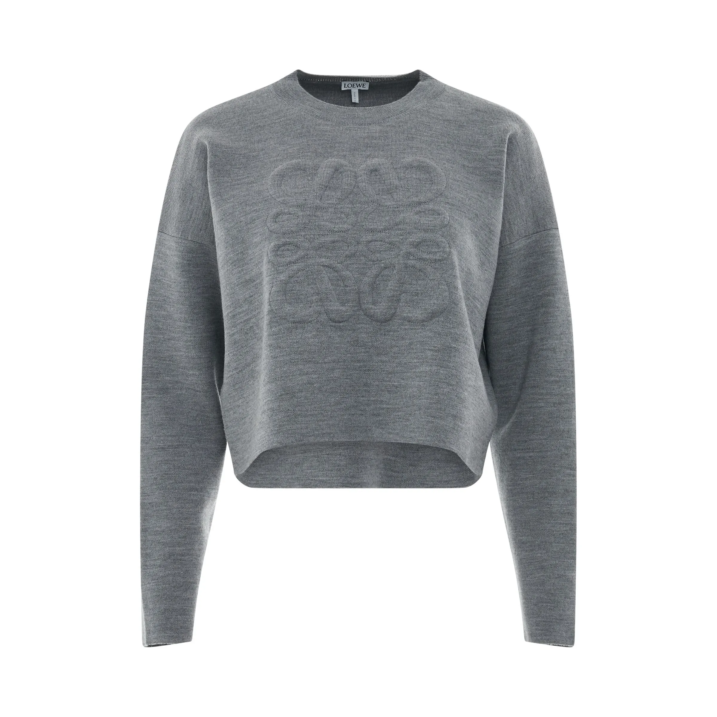 Short Anagram Sweater in Light Grey