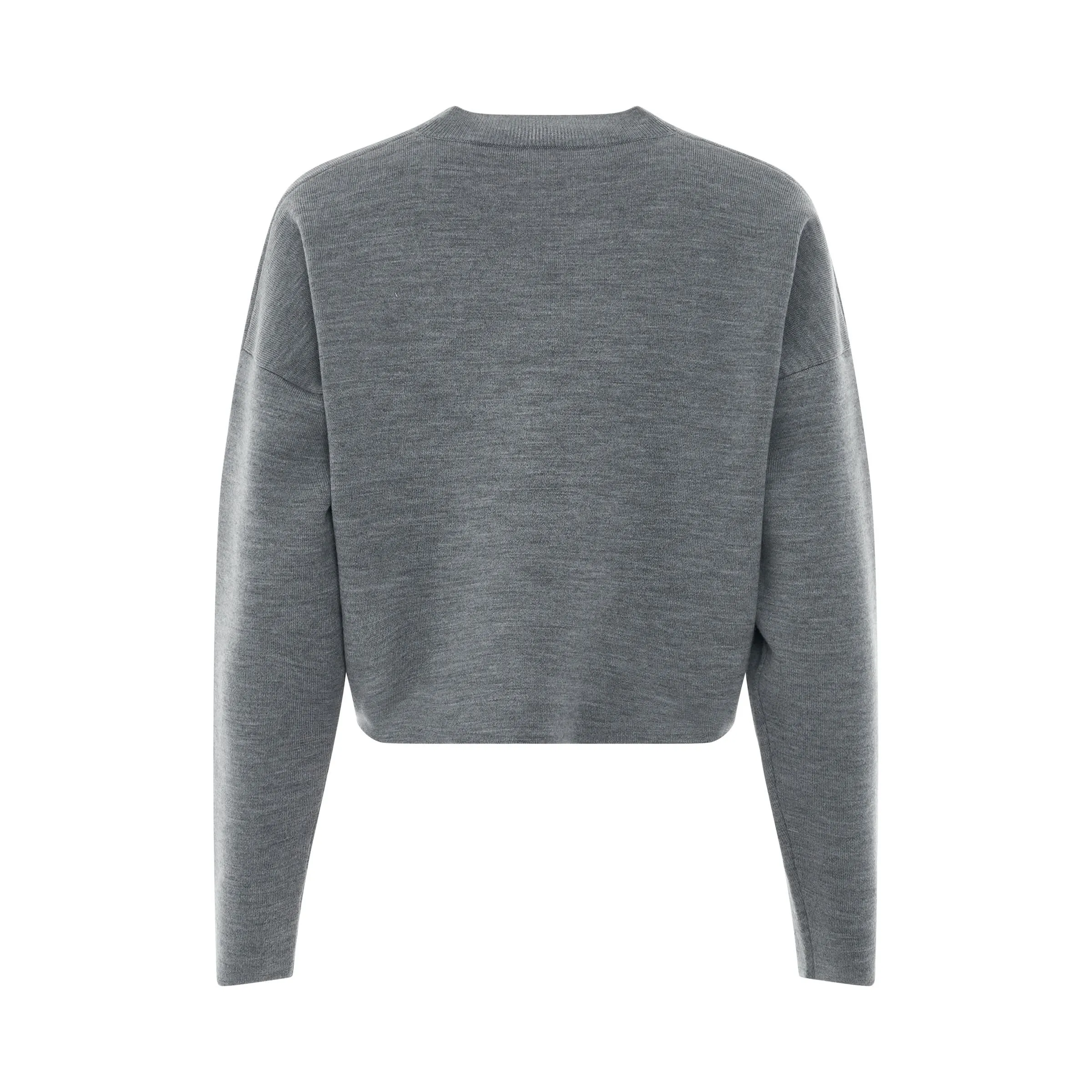 Short Anagram Sweater in Light Grey