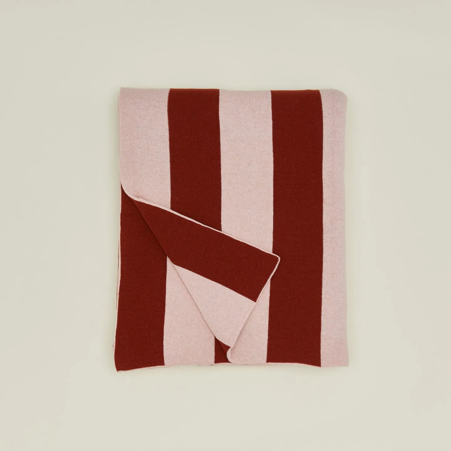 Simple Striped Throw - Blush/Terracotta