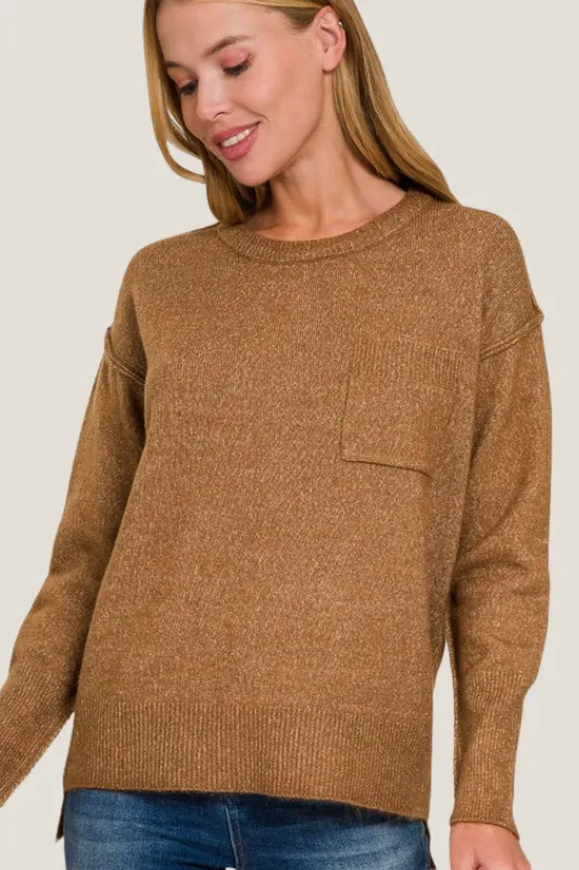 Staple Pocket Knit Sweater (Camel)