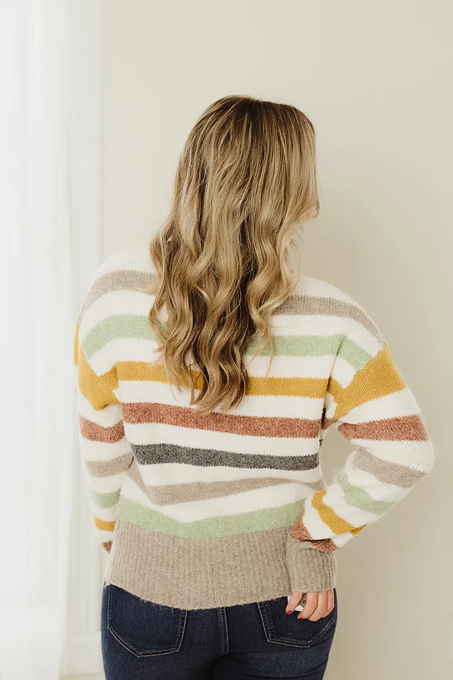 Stripe Crew Neck Sweater