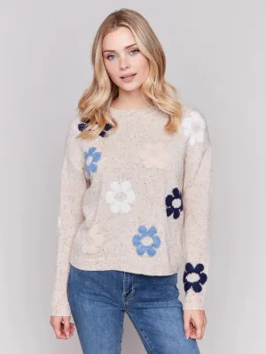 SWEATER WITH FLOWER DETAIL