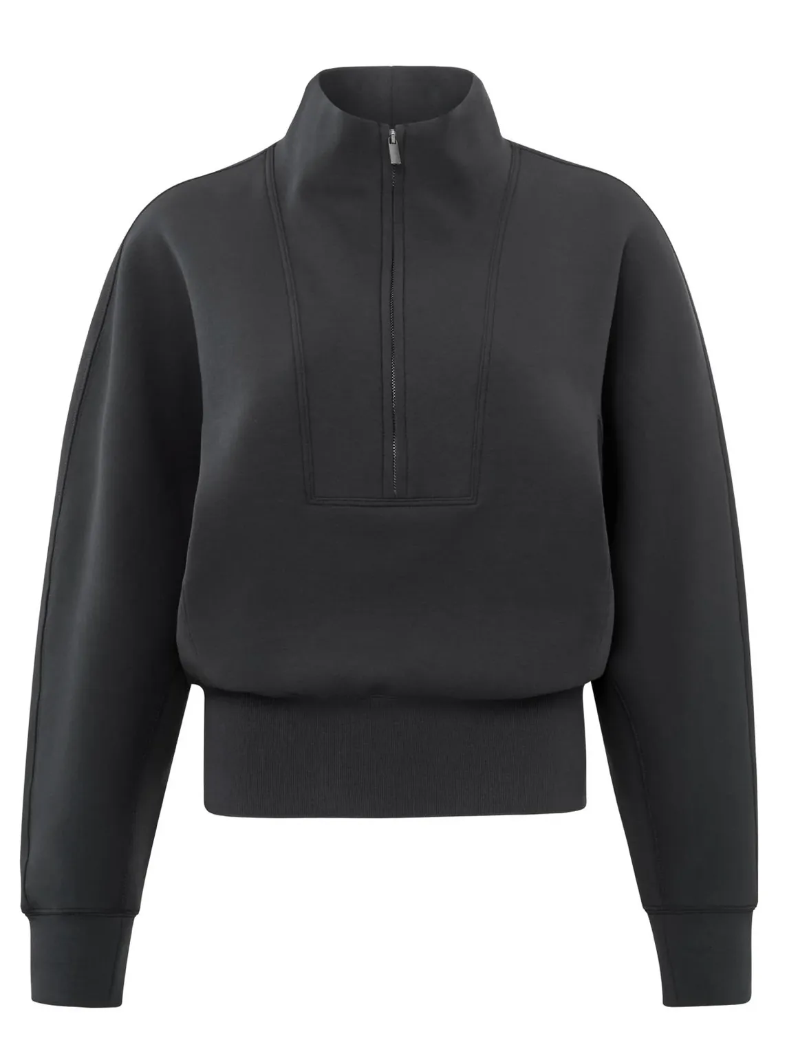 Sweatshirt with Zipper Collar in Anthracite