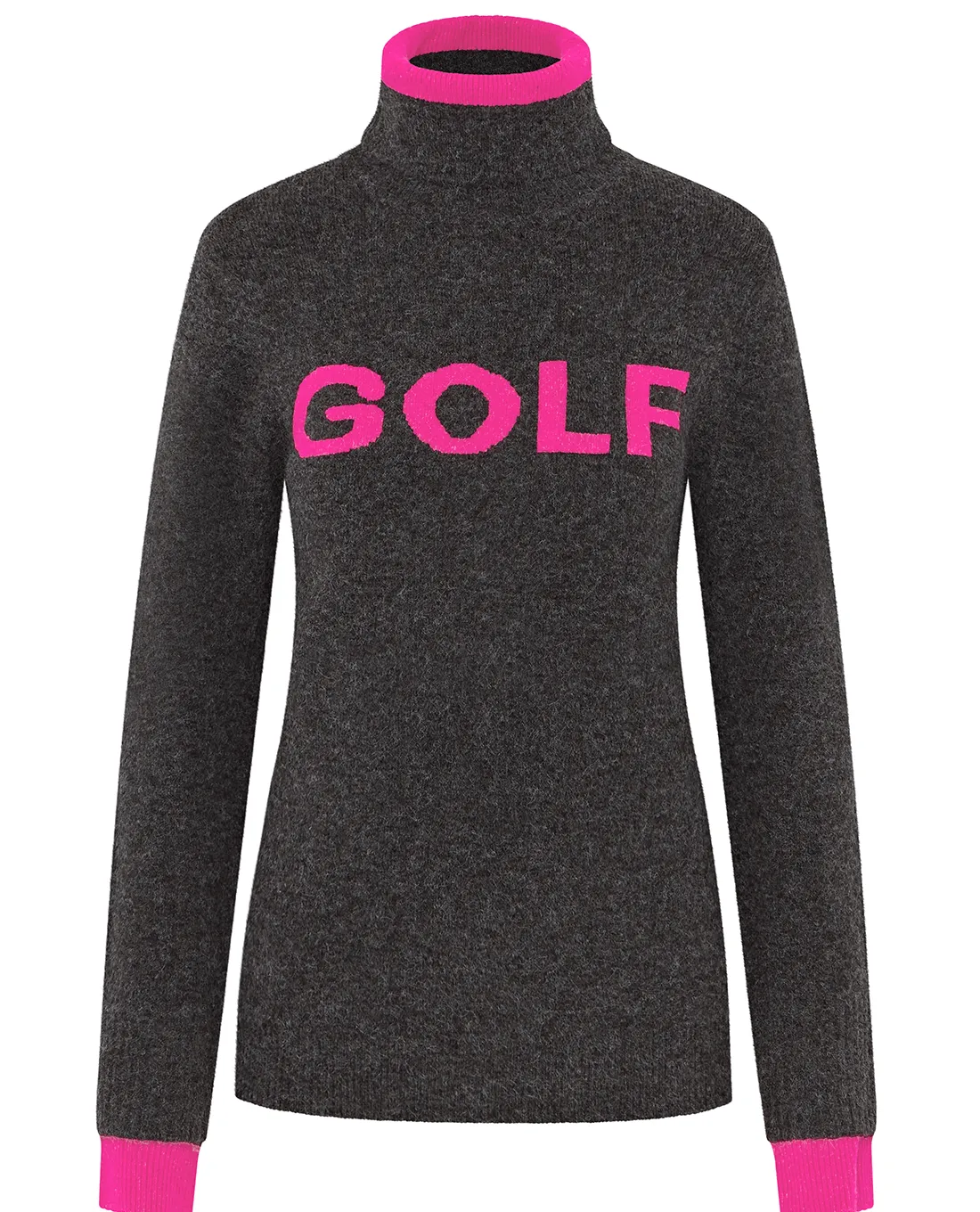 SWING OUT SISTER Gigi Golf Sweater Neon Pink & Ultimate Grey