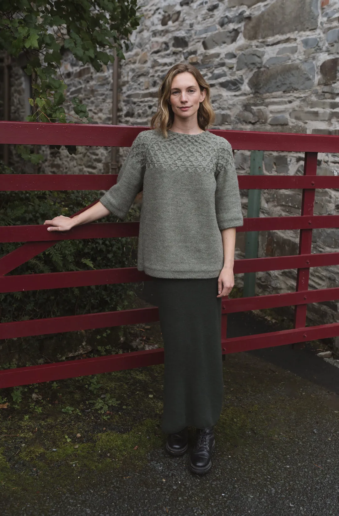 The Elba British Wool Sweater in Old Rose