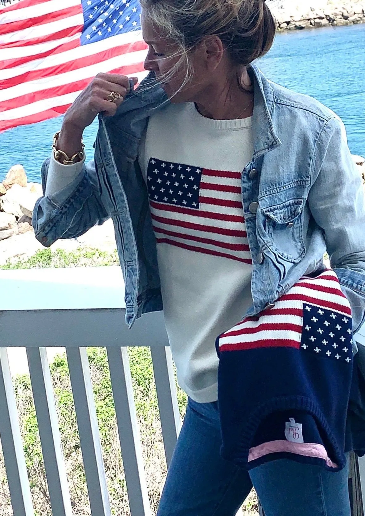 The Ralph American Flag Sweater