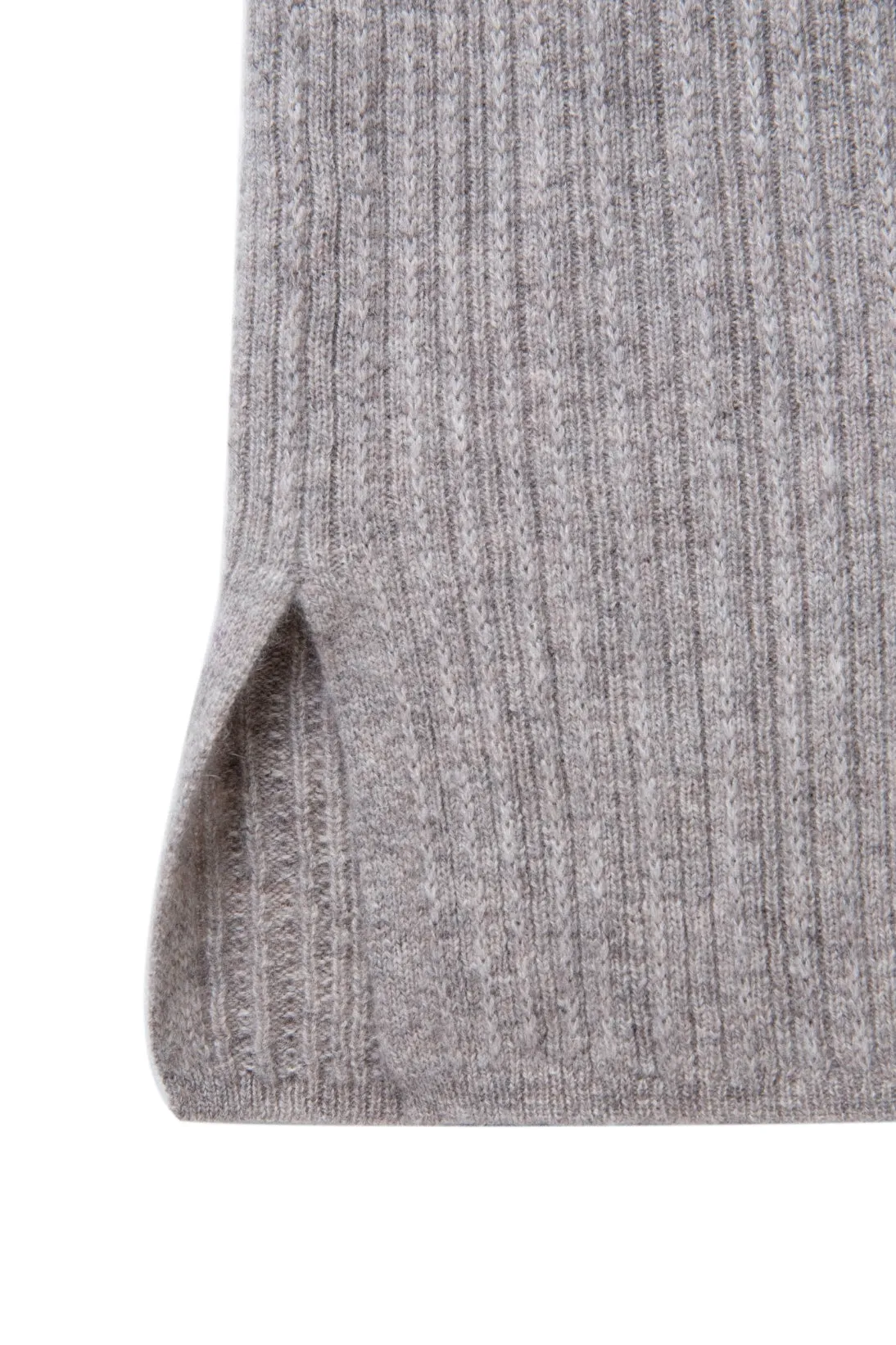 VARIATED RIB V-NECK SWEATER