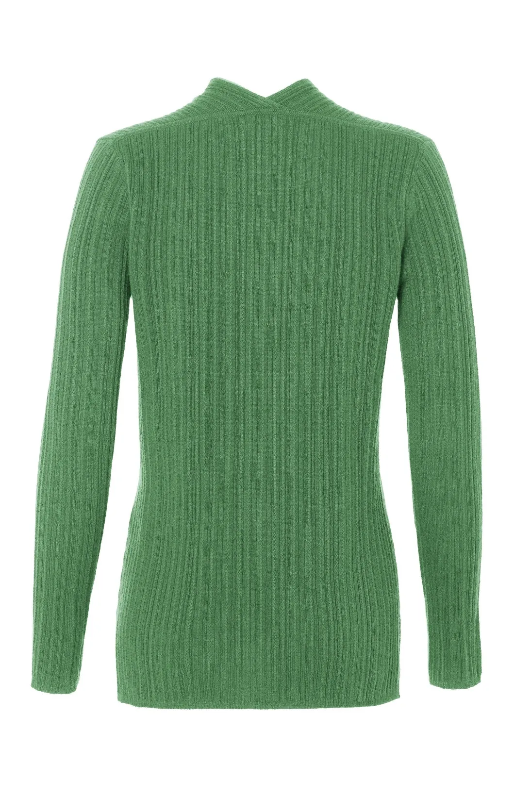 VARIATED RIB V-NECK SWEATER