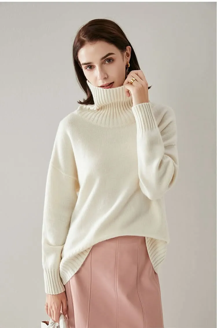 Women's High neck cashmere sweaters