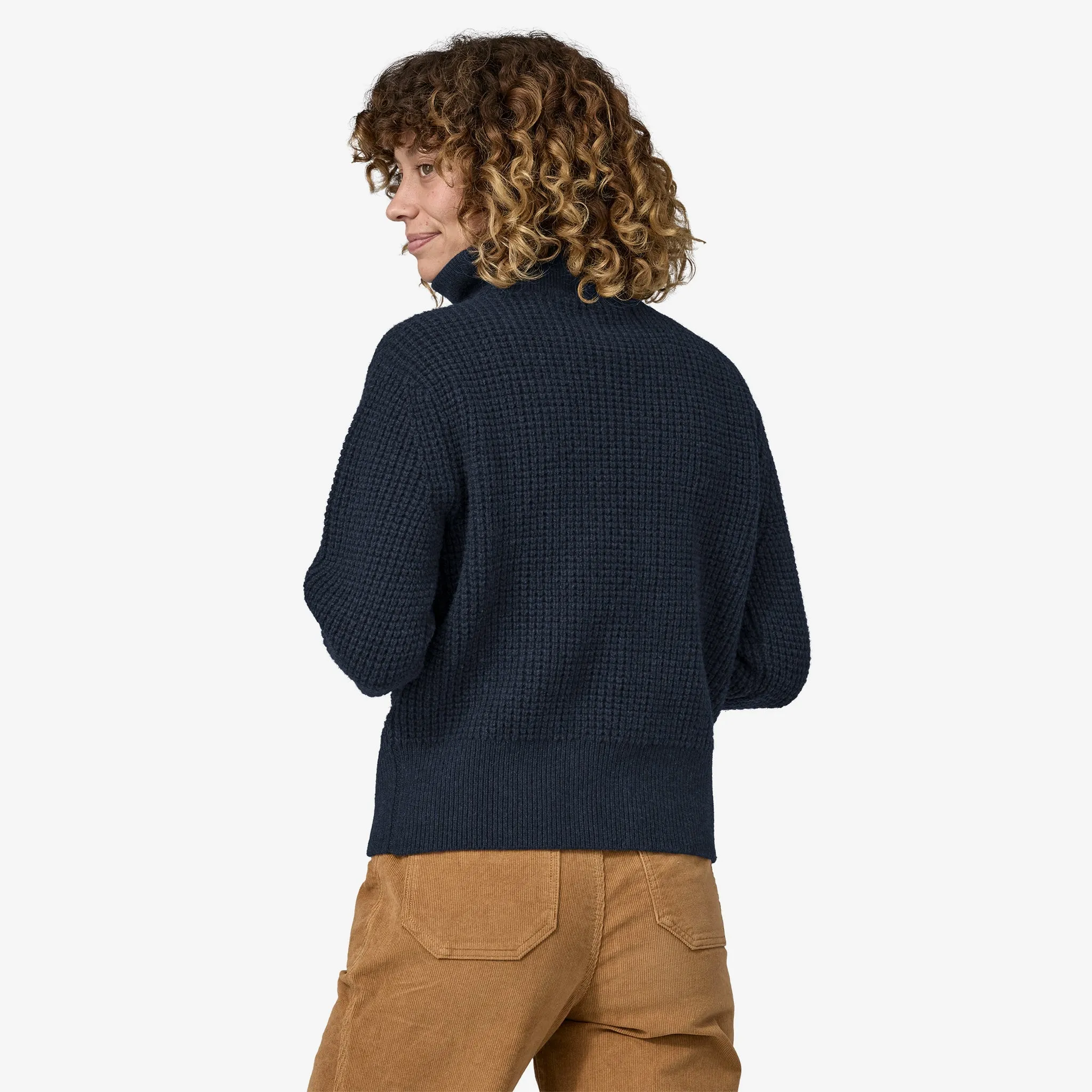 Women's Recycled Wool-Blend 1/4-Zip Sweater