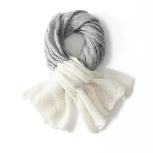 Women's Soft Comfortable Warm and Versatile Hollow Jacquard Knitted Cashmere Scarf