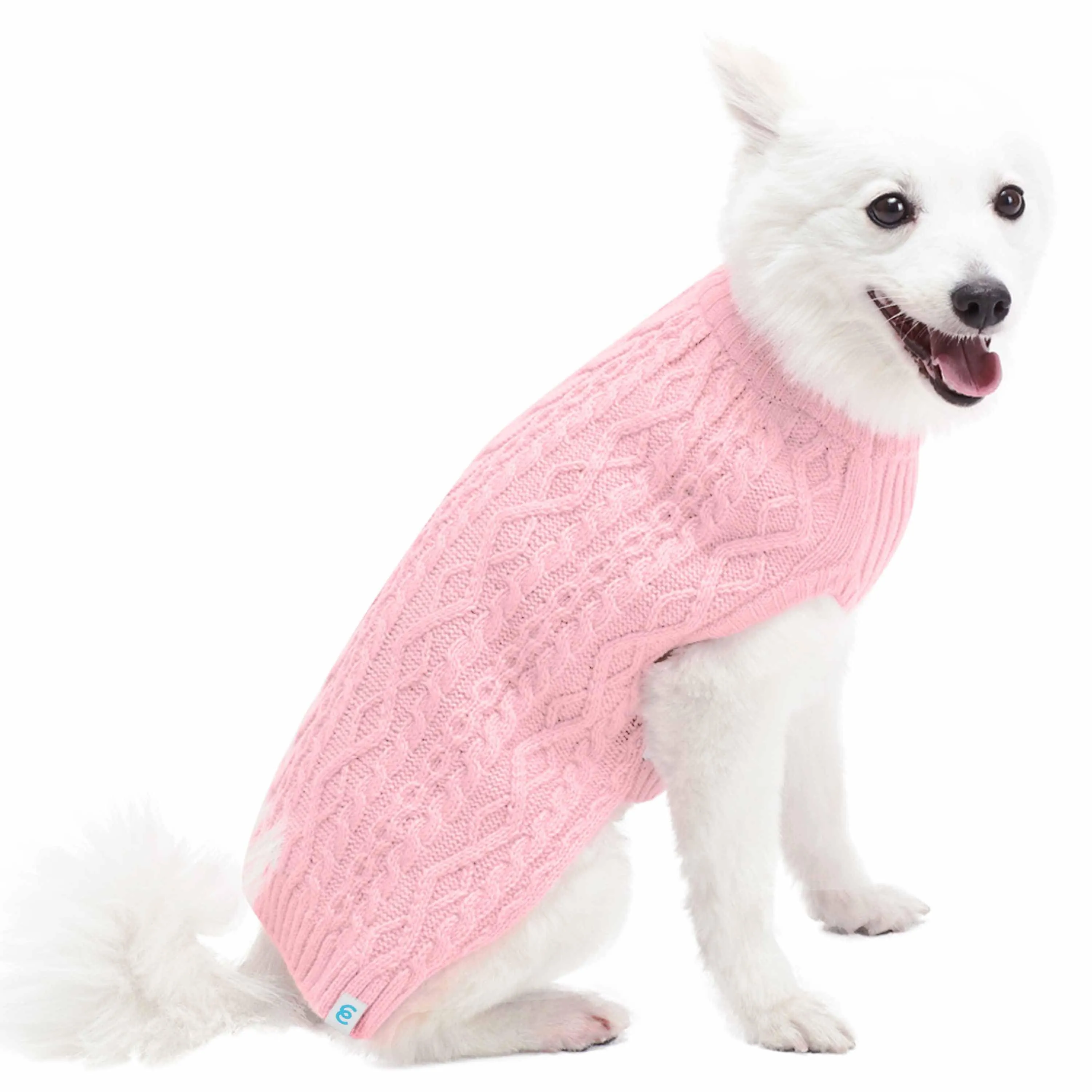 Wool Blend Cable Knit Dog Sweater