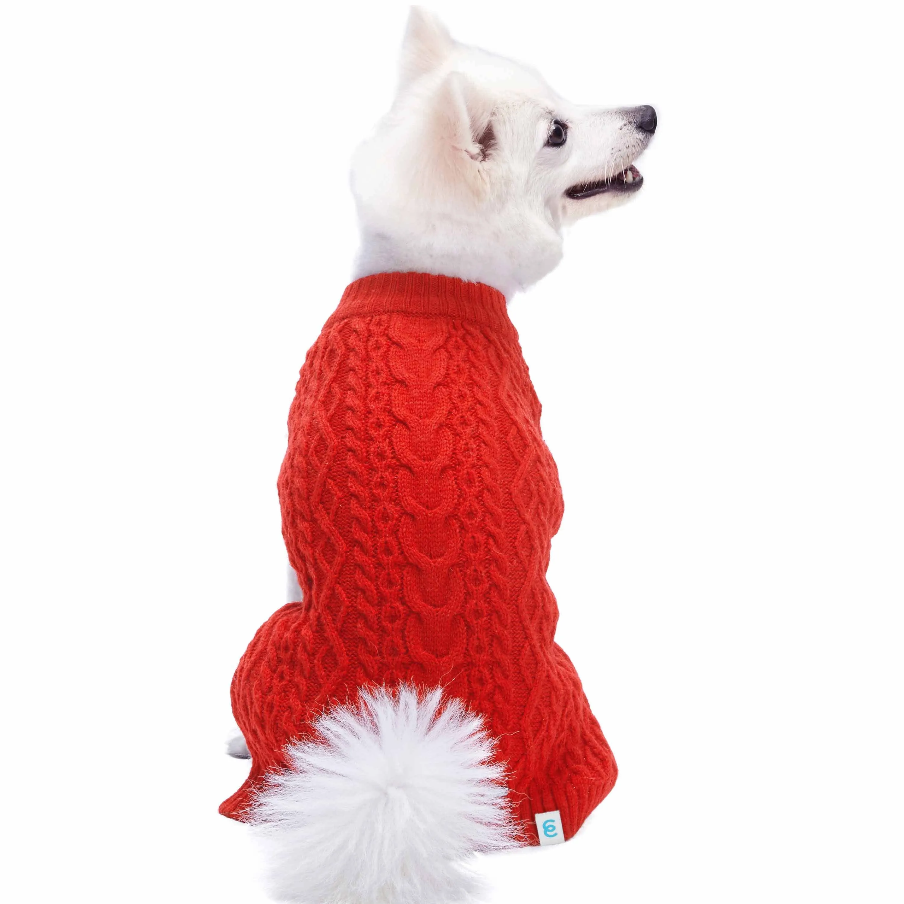 Wool Blend Cable Knit Dog Sweater