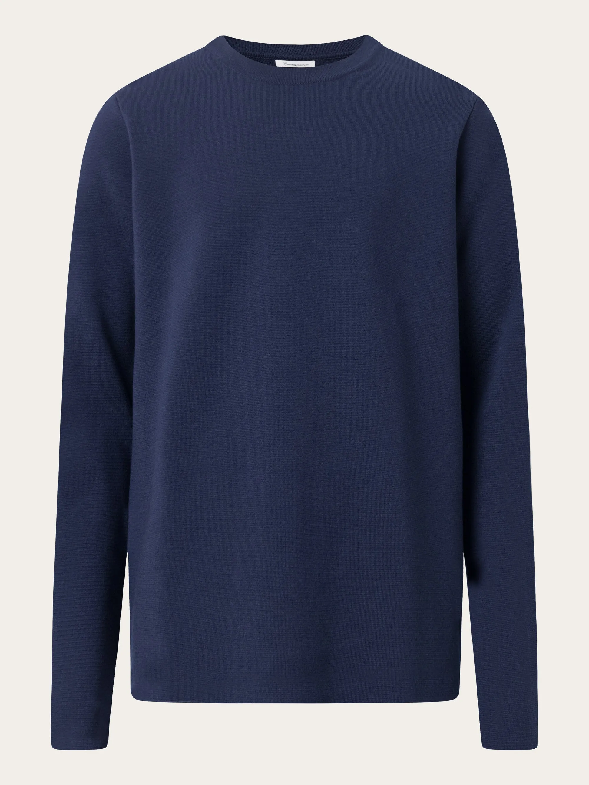 Wool crew neck knit - Total Eclipse