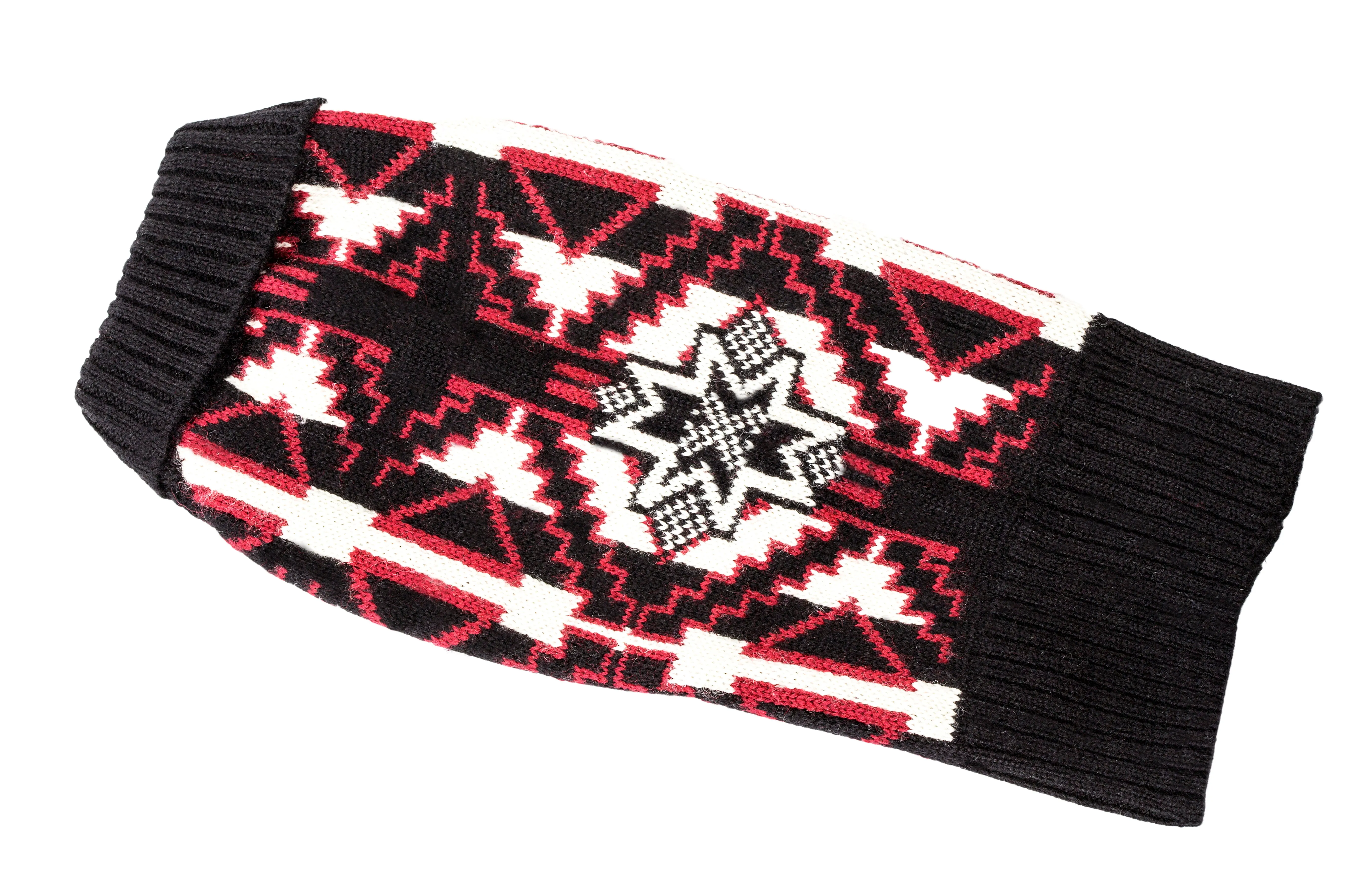 Wool Dog Sweater - Navajo, Black & Red