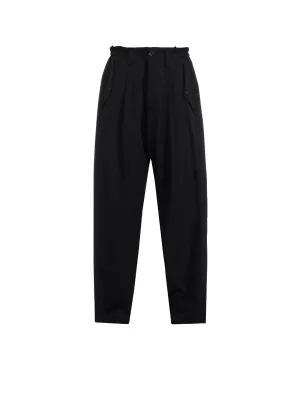 WOOL GABARDINE HEM TAB GABARDINE PANTS