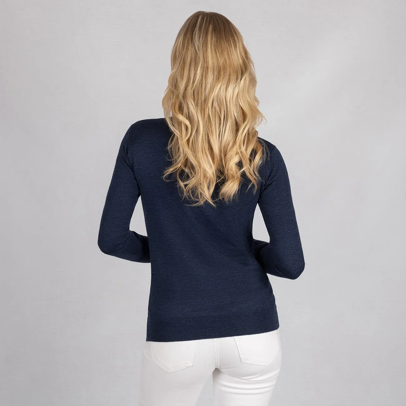 Wool Pullover Light Round Neck Women