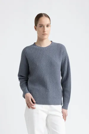 Wool, silk, cashmere and lurex sweater