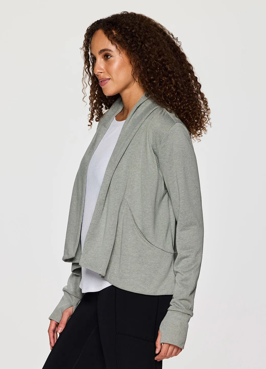 Zen Cropped Open Cardigan